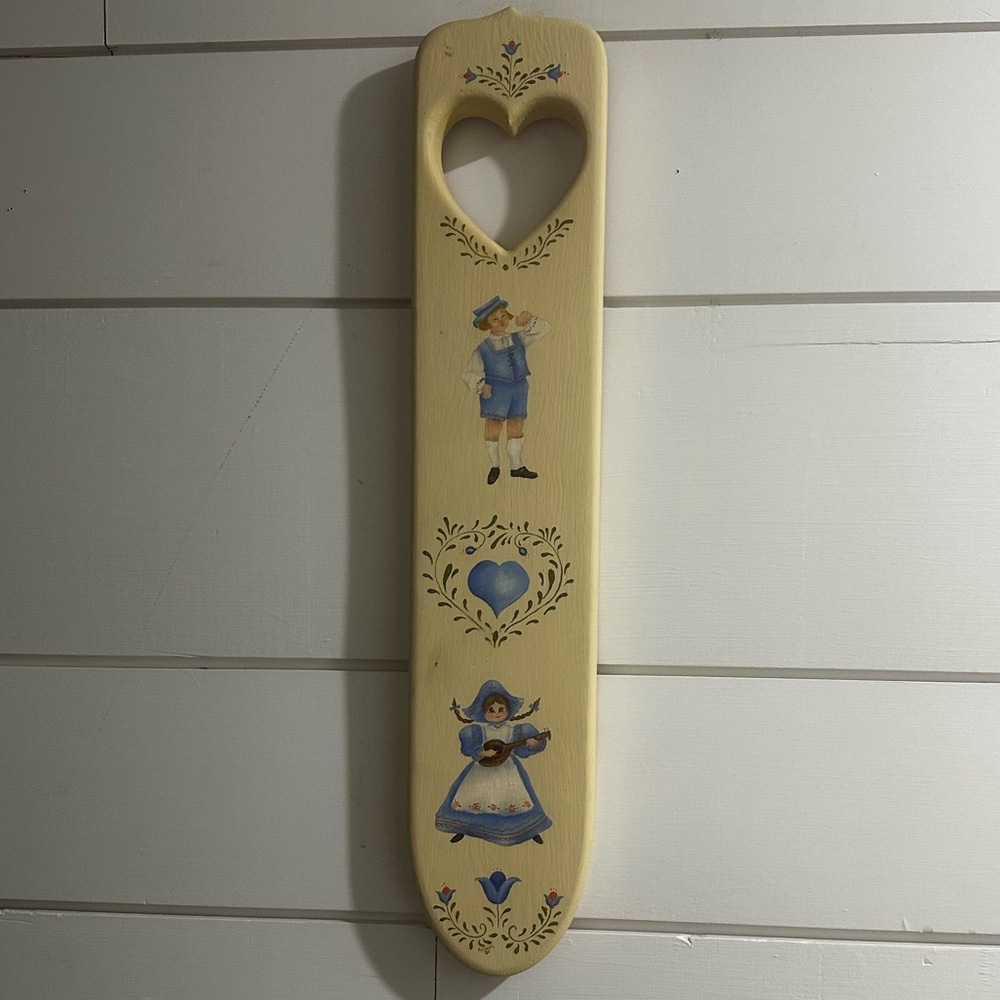 Vintage Handmade Primitive Wooden Wall Plaque English Country Farmhouse